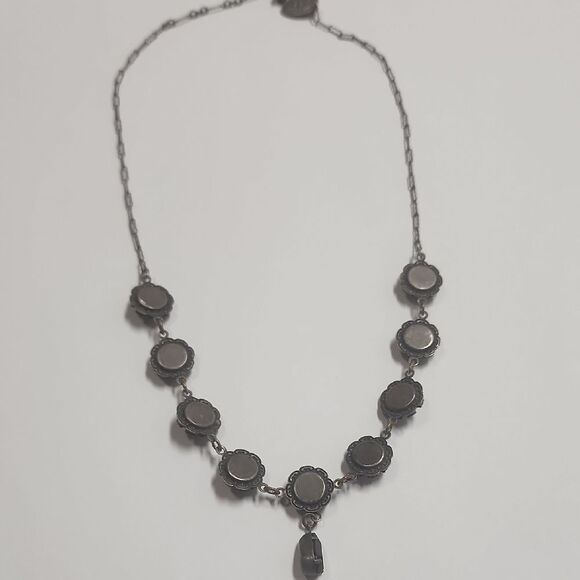 Liz Palacios SF Black Rhinestone Flower Link Necklace - Picture 5 of 6
